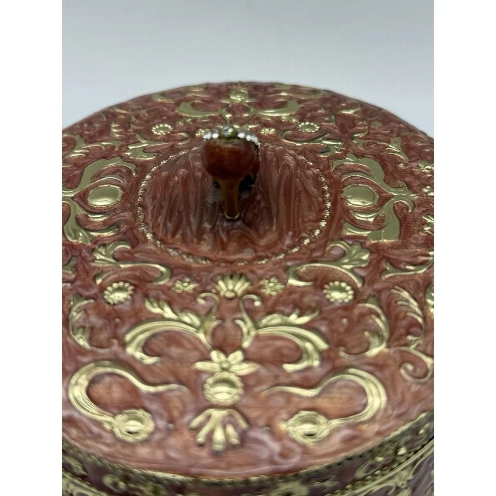 Floral Trinket Jewelry Box Gold&Mauve Fashion Shoe Organizer 6.5